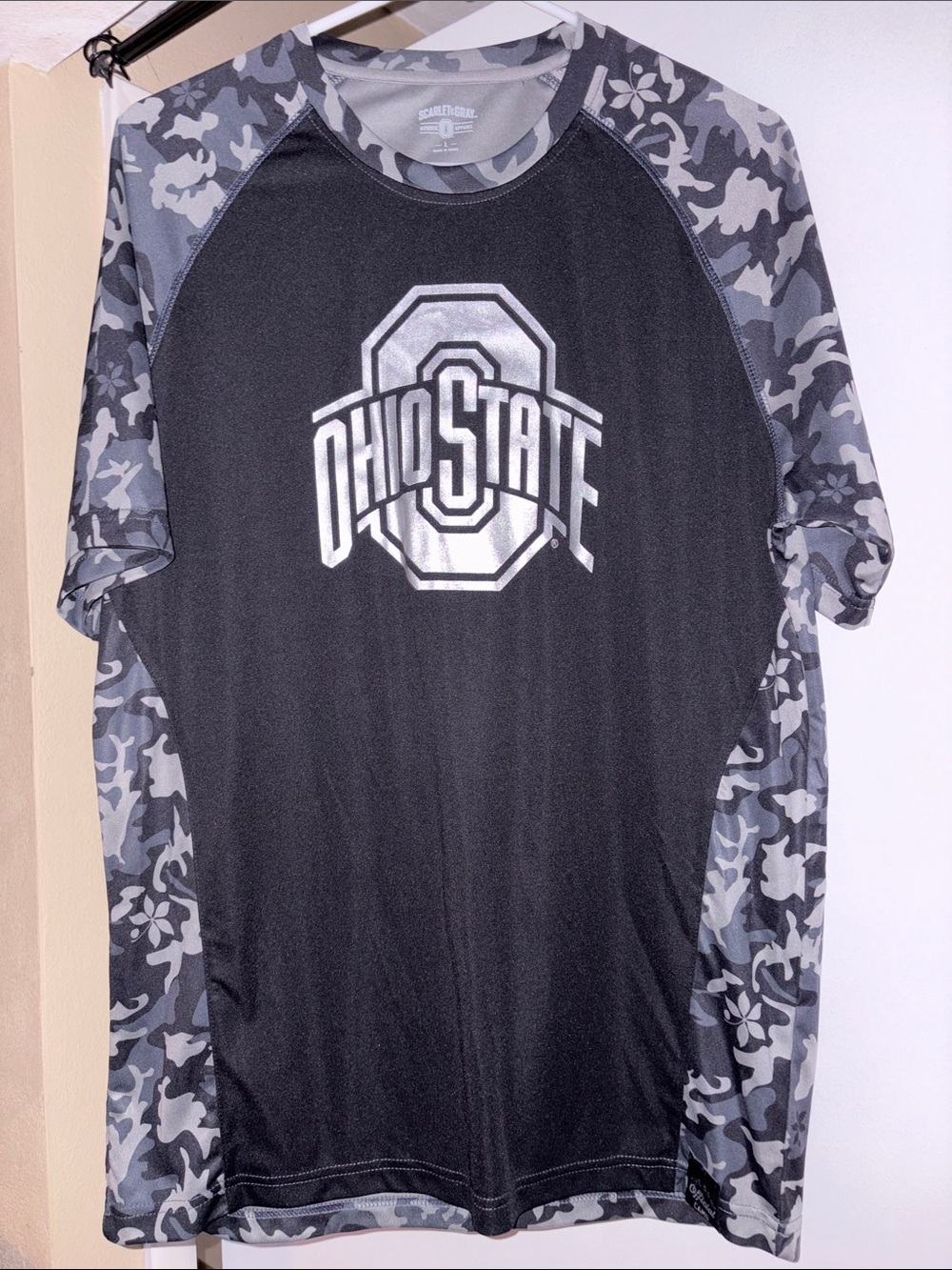 Ohio State Boys' Black Camo Short-Sleeve Athletic Tee